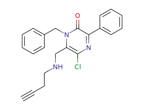 1-Benzyl-6-but-3-ynylaminomethyl-5-chloro-3-phenyl-1H-pyrazin-2-one