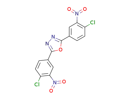 Molecular Structure of 25423-74-9 (2,5-bis(4-chloro-3-nitrophenyl)-1,3,4-oxadiazole)