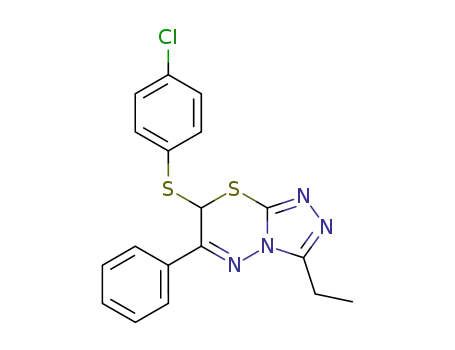 7-(4-Chloro-phenylsulfanyl)-3-ethyl-6-phenyl-7H-[1,2,4]triazolo[3,4-b][1,3,4]thiadiazine