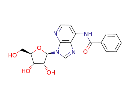 Molecular Structure of 175545-39-8 (7-(benzoylamino)-N<sup>3</sup>-(β-D-ribofuranosyl)-3H-imidazo<4,5-b>pyridine)