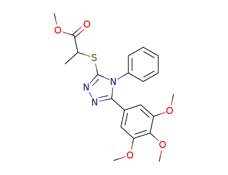 methyl 2-<<4-phenyl-5-(3,4,5-trimethoxyphenyl)-4H-1,2,4-triazol-3-yl>thio>propionate