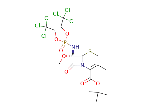 t-butyl 7β-<bis-(2,2,2-trichloroethyl)phosphoramido>-7α-methoxydeacetoxycephalosporanate