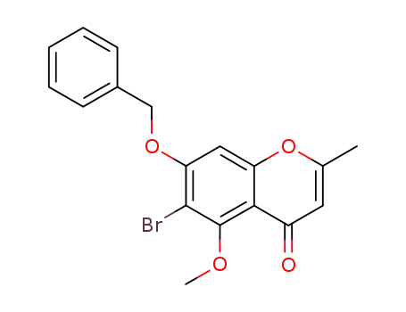 4H-1-Benzopyran-4-one,
6-bromo-5-methoxy-2-methyl-7-(phenylmethoxy)-