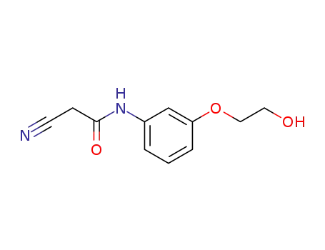 Molecular Structure of 128259-54-1 (Acetamide, 2-cyano-N-[3-(2-hydroxyethoxy)phenyl]-)