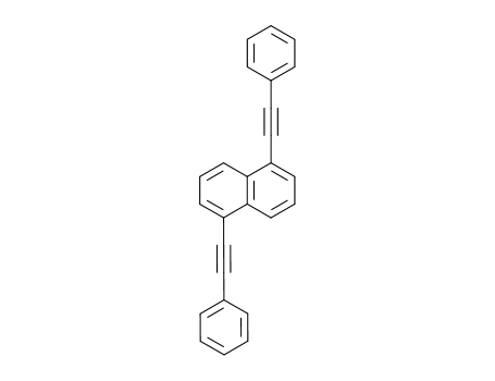 Molecular Structure of 17580-24-4 (Naphthalene, 1,5-bis(phenylethynyl)-)