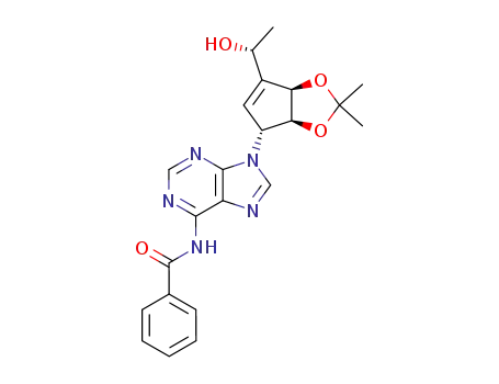 N-{9-[(3aS,4R,6aR)-6-((R)-1-Hydroxy-ethyl)-2,2-dimethyl-4,6a-dihydro-3aH-cyclopenta[1,3]dioxol-4-yl]-9H-purin-6-yl}-benzamide