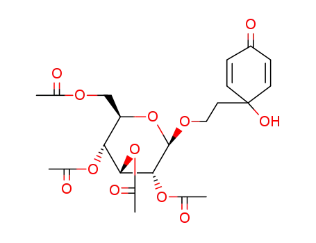 Acetic acid (2R,3R,4S,5R,6R)-3,5-diacetoxy-2-acetoxymethyl-6-[2-(1-hydroxy-4-oxo-cyclohexa-2,5-dienyl)-ethoxy]-tetrahydro-pyran-4-yl ester
