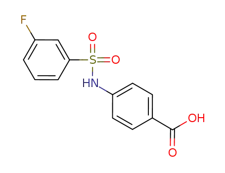 Molecular Structure of 708293-25-8 (4-([(3-FLUOROPHENYL)SULFONYL]AMINO)BENZOIC ACID)