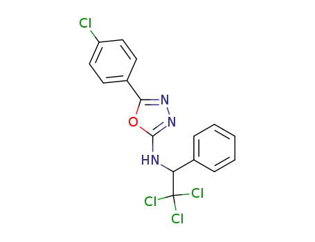 Molecular Structure of 176248-88-7 ([5-(4-Chloro-phenyl)-[1,3,4]oxadiazol-2-yl]-(2,2,2-trichloro-1-phenyl-ethyl)-amine)
