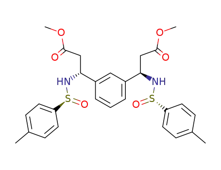 (R)-3-{3-[(R)-2-Methoxycarbonyl-1-((S)-toluene-4-sulfinylamino)-ethyl]-phenyl}-3-((S)-toluene-4-sulfinylamino)-propionic acid methyl ester