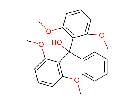 Molecular Structure of 64655-64-7 (Benzenemethanol, a-(2,6-dimethoxyphenyl)-2,6-dimethoxy-a-phenyl-)