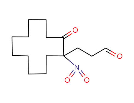 Molecular Structure of 84246-76-4 (Cyclododecanepropanal, 1-nitro-2-oxo-)