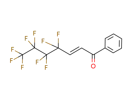Molecular Structure of 105602-70-8 (2-Hepten-1-one, 4,4,5,5,6,6,7,7,7-nonafluoro-1-phenyl-, (E)-)