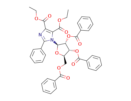 2-Phenyl-1-(2',3',5'-tri-O-benzoyl-β-D-ribofuranosyl)imidazol-4,5-dicarbonsaeure-diaethylester
