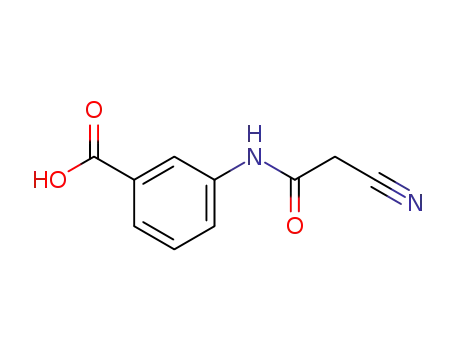 Molecular Structure of 178168-23-5 (Benzoic acid, 3-[(cyanoacetyl)amino]- (9CI))