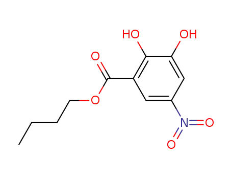 Molecular Structure of 125629-13-2 (butyl 2,3-dihydroxy-5-nitrobenzoate)