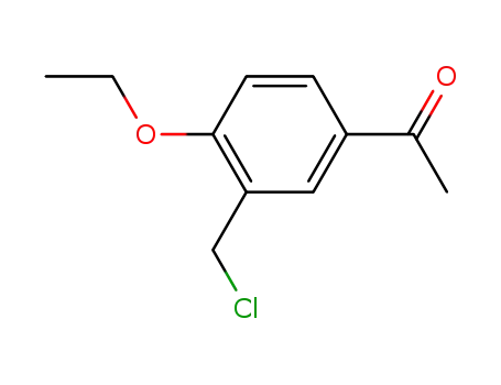 Molecular Structure of 78927-73-8 (1-(3-CHLOROMETHYL-4-ETHOXY-PHENYL)-ETHANONE)