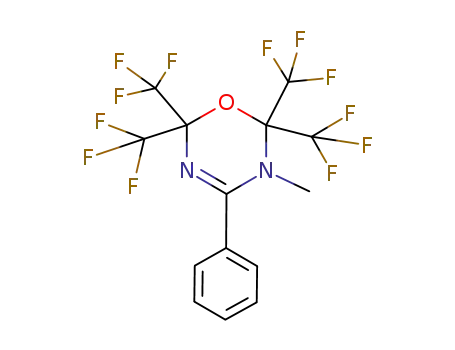 2H-1,3,5-Oxadiazine,
3,6-dihydro-3-methyl-4-phenyl-2,2,6,6-tetrakis(trifluoromethyl)-
