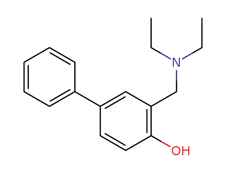 Molecular Structure of 66840-00-4 (3-[(Diethylamino)methyl]biphenyl-4-ol)