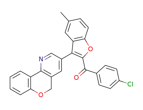(4-chlorophenyl)[3-(5H-chromeno[4,3-b]pyridin-3-yl)-5-methyl-1-benzofuran-2-yl]methanone