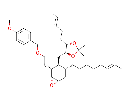 (4S,5S)-4-{[(1S,2R,3R,4S,6R)-3,4-Epoxy-2-{2-[(4-methoxybenzyl)oxy]ethyl}-6-[(E)-oct-6-en-1-yl]cyclohexyl]methyl}-2,2-dimethyl-5-[(E)-pent-3-en-1-yl]-1,3-dioxolane