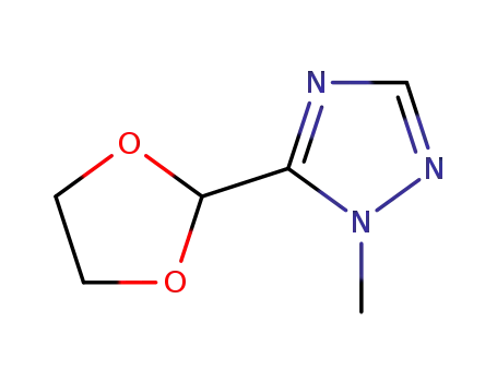 Molecular Structure of 169377-67-7 (1H-1,2,4-Triazole,  5-(1,3-dioxolan-2-yl)-1-methyl-)