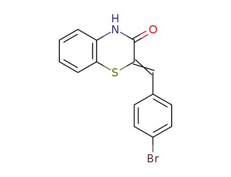 Molecular Structure of 54874-84-9 (2-[1-(4-Bromo-phenyl)-meth-(E)-ylidene]-4H-benzo[1,4]thiazin-3-one)