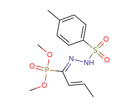 Molecular Structure of 98965-47-0 (Benzenesulfonic acid, 4-methyl-,
(2E)-[(2E)-1-(dimethoxyphosphinyl)-2-butenylidene]hydrazide)