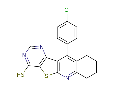 11-(p-Chlorophenyl)-7,8,9,10-tetrahydroquinolino<3',2':4,5>thieno<3,2-d>pyrimidin-4(3H)-thione