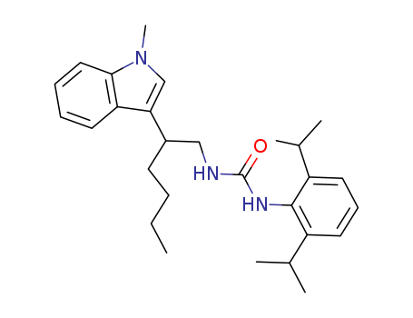 Urea,N-[2,6-bis(1-methylethyl)phenyl]-N'-[2-(1-methyl-1H-indol-3-yl)hexyl]-, (R)-(9CI)