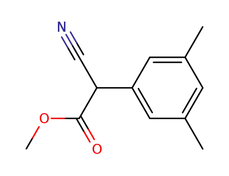 Molecular Structure of 153742-16-6 (methyl 2-cyano-2-(3,5-dimethylphenyl) acetate)