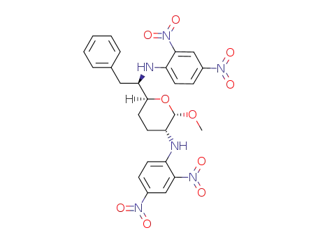 methyl 2,6-bis(2,4-dinitrophenylamino)-2,3,4,6,7-pentadeoxy-7-phenyl-α-D-ribo-heptopyranoside