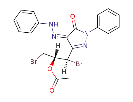 3-(2-O-Acetyl-1,3-dibromo-1,3-dideoxy-D-threo-glycerol-1-yl)-1-phenylpyrazolin-4,5-dione-4-(phenylhydrazone)