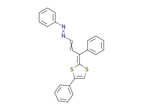 Molecular Structure of 88246-41-7 (Diazene, phenyl[3-phenyl-3-(4-phenyl-1,3-dithiol-2-ylidene)-1-propenyl]-)