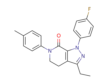 3-ethyl-1-(4-fluoro-phenyl)-6-<i>p</i>-tolyl-1,4,5,6-tetrahydro-pyrazolo[3,4-<i>c</i>]pyridin-7-one