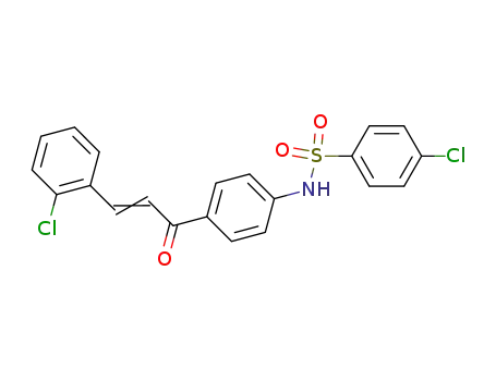Molecular Structure of 174367-24-9 (4-Chloro-N-{4-[(E)-3-(2-chloro-phenyl)-acryloyl]-phenyl}-benzenesulfonamide)
