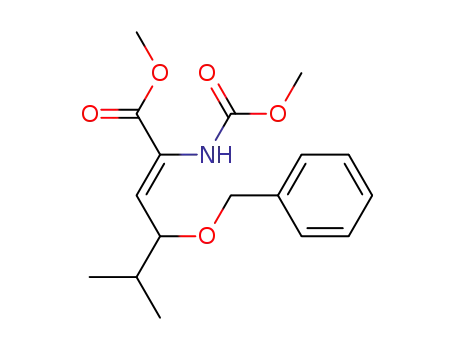 (4R*)-Methyl 4-(benzyloxy)-2-<N-(methoxycarbonyl)amino>-5-methyl-(2Z)-hexenoate