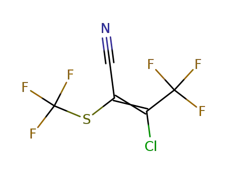 Molecular Structure of 77429-05-1 (1-cyano-1-trifluoromethylthio-2-chloro-2-trifluoromethylethylene)