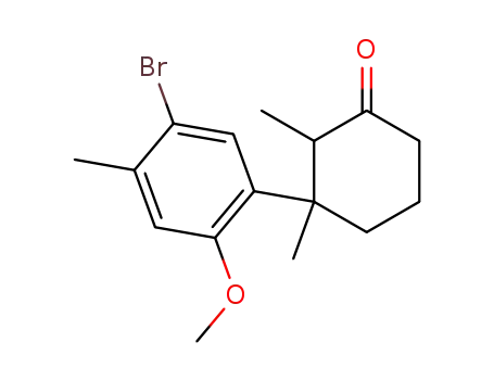 3-(5-Bromo-2-methoxy-4-methyl-phenyl)-2,3-dimethyl-cyclohexanone