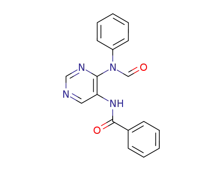 5-benzamido-4-(N-phenylformamido)pyrimidine