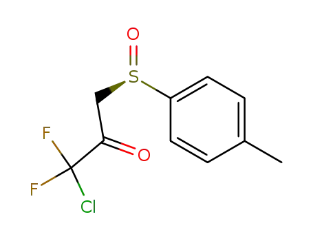 Molecular Structure of 121898-05-3 (2-Propanone, 1-chloro-1,1-difluoro-3-[(R)-(4-methylphenyl)sulfinyl]-)