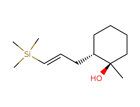 Molecular Structure of 120869-63-8 ((1R,2S)-1-Methyl-2-((E)-3-trimethylsilanyl-allyl)-cyclohexanol)