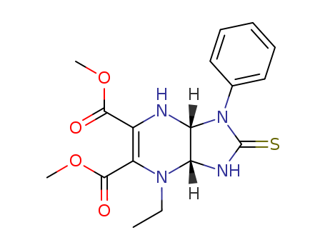 1H-Imidazo[4,5-b]pyrazine-5,6-dicarboxylic acid,
4-ethyl-2,3,3a,4,7,7a-hexahydro-1-phenyl-2-thioxo-, dimethyl ester, cis-