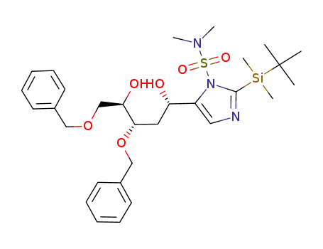 2-(tert-butyldimethylsilyl)-5-(2-deoxy-3,5-di-O-benzyl-D-ribosyl)-N,N-dimethylimidazole-1-sulfonamide