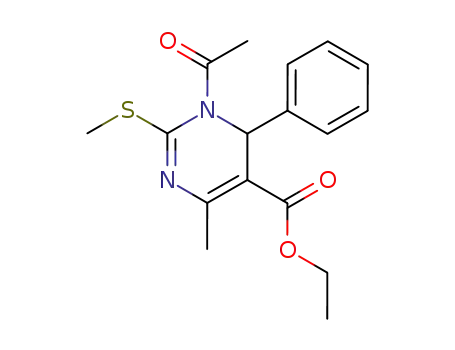 3-acetyl-6-methyl-2-methylthio-4-phenyl-3,4-dihydropyrimidine-5-carboxylic acid ethyl ester