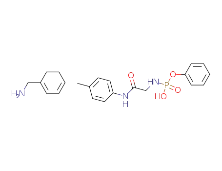 (p-Tolylcarbamoyl-methyl)-phosphoramidic acid monophenyl ester; compound with benzylamine