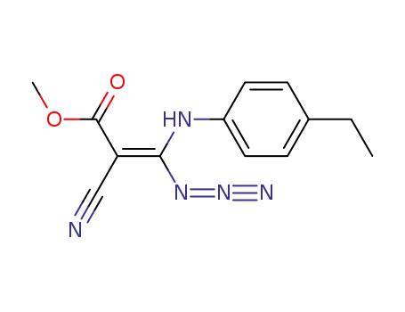 Molecular Structure of 130148-86-6 (3-Azido-2-cyan-3-(4-ethylanilino)acrylsaeure-methylester)