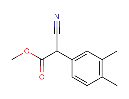Molecular Structure of 153742-14-4 (methyl 2-cyano-2-(3,4-dimethylphenyl) acetate)