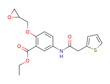 Benzoic acid, 2-(oxiranylmethoxy)-5-[(2-thienylacetyl)amino]-, ethyl
ester