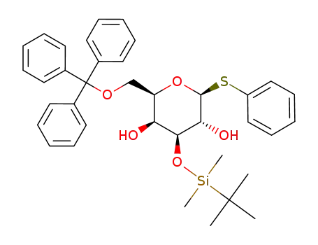 (2S,3R,4S,5S,6R)-4-(tert-Butyl-dimethyl-silanyloxy)-2-phenylsulfanyl-6-trityloxymethyl-tetrahydro-pyran-3,5-diol